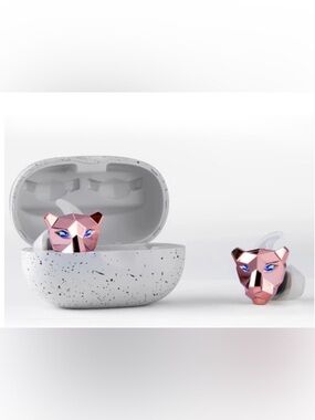 Tiger & Rose - Rose Gold Cat Face Earbuds